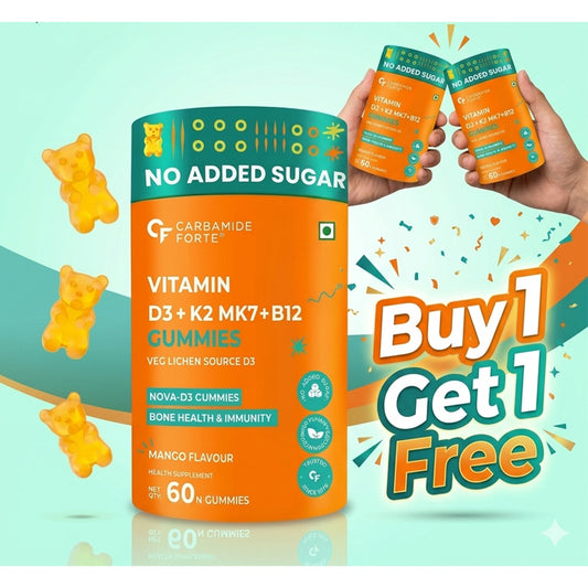 Vitamin D3 K2 MK7 & B12 Gummies – For Energy, Immunity & Bone Health