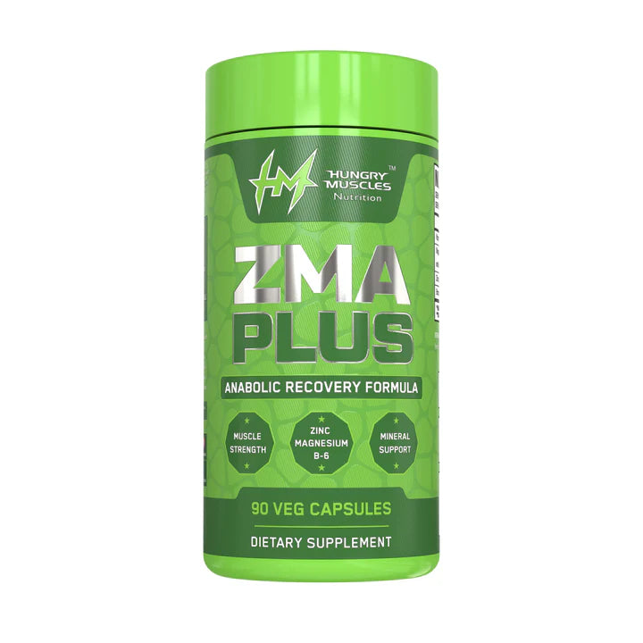 Hungry Muscles ZMA Plus – Zinc, Magnesium, Vitamin B6 & Boron – 90 Veg Capsules (30 Servings)